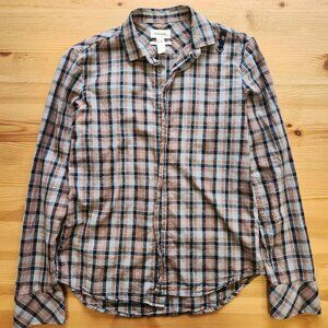 DIESEL slim fit button up plaid shirt, mens